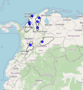 Ubicaciones estaciones meteorológicas